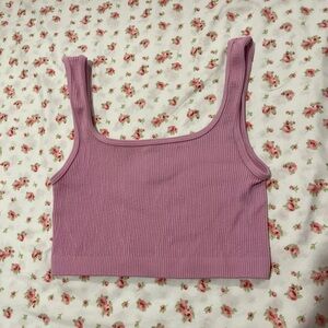 Cotton On pink ribbed tank top